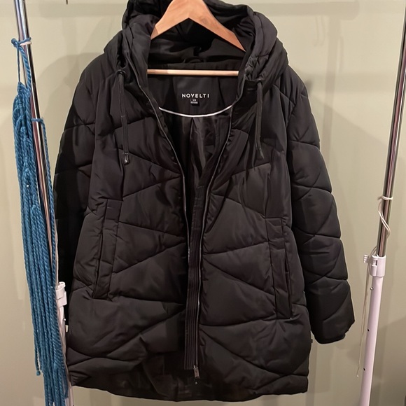 Black Novelti parka - Picture 4 of 5